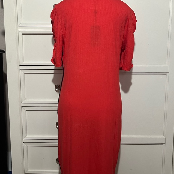 Tommy Hilfiger Casual coral/orange dress. NWT. Size M - Picture 3 of 7